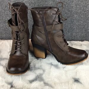 Pierre Dumas Vegan Leather Ankle Boots Size 10